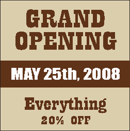 Grand Opening Banner Square Design 2900