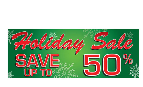 Holiday Sale Save Up To Banner sign Style 1800