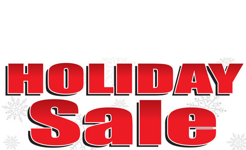 Bold Red Holiday Sale Banner Sign Style 2400