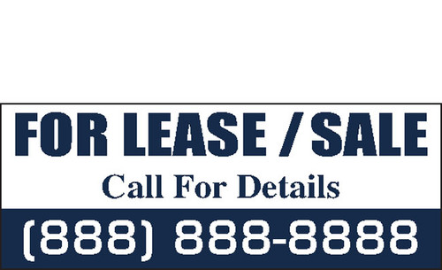 For Lease/Sale Banner Sign Style 1800