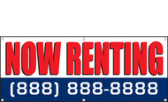 Now Renting Banner with Customizable Phone Number