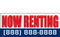 Now Renting Banner with Phone Number