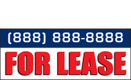 For Lease Banner Sign Style 2400 (Add Phone number)