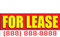 For Lease Banner Sign Style 2100-Red, Yellow-White