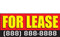 For Lease Banner design with customizing phone number. Red, Yellow and black style 2000