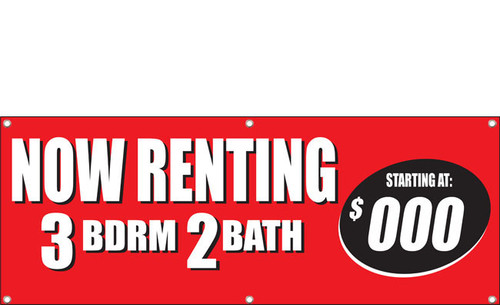 Now Renting Banner 3 bedroom 2 batch Style 1600