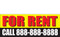 For Rent Banner Sign Style 1000