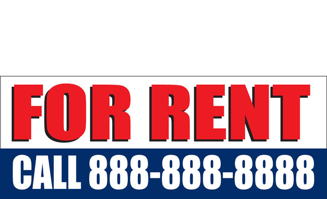 Apartment For Rent Banners Signs Design ID #1100 | DPSBanners.com