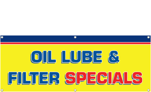 Oil Lube & Filter Specials Banner Sign Style 1400