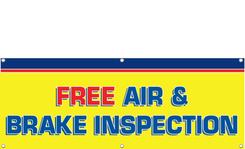 Free Air and Brake Inspection Banner Sign