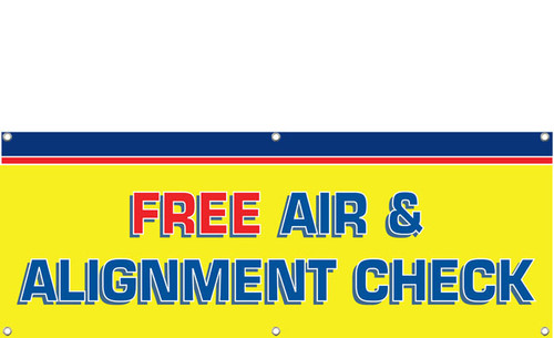 FREE AIR AND ALIGNMENT CHECK BANNER SIGN STYLE 1600