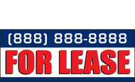 For Lease Banner Sign add phone number for free Style 2500