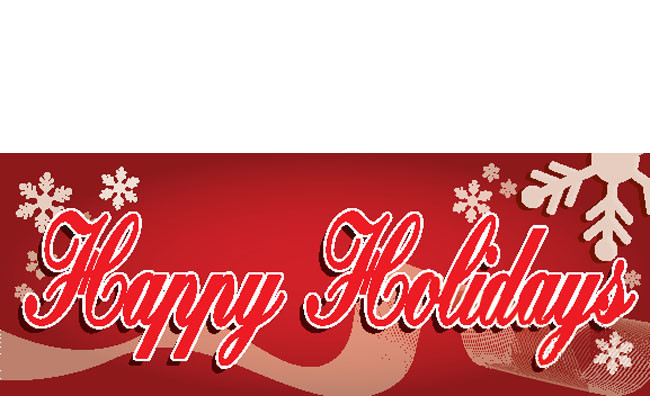 HAPPY HOLIDAYS Advertising Vinyl Banner Flag Sign Many Sizes Available 