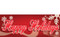 Snowflakes and Red Happy Holidays Banner Sign Style 2900
