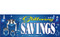 Glittering Savings Blue Holiday Season Sale Banner Sign Style 4000