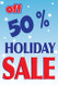 Holiday Sale Window Sign Posters Style 3400