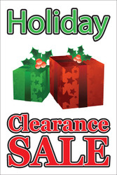 Holiday Sale Sign Window Poster Style 4700