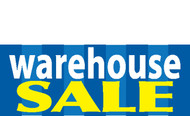 Colorful Warehouse Sale Banner Sign Style 1300