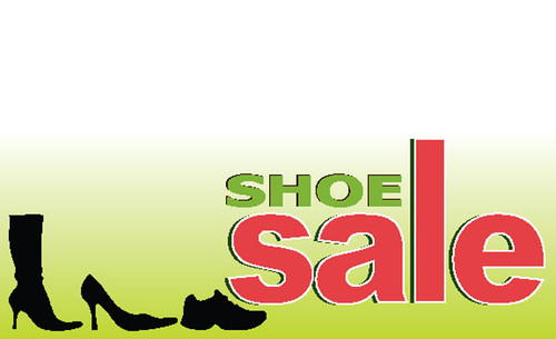 Shoe Sale Advertising Sign Banner Style 1100