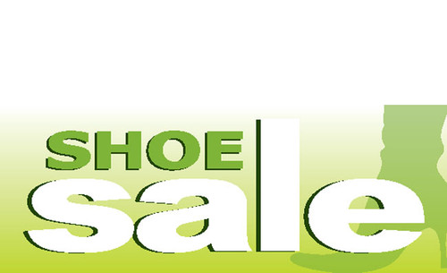 Shoe Sale Advertising Banner Sign Style 1200