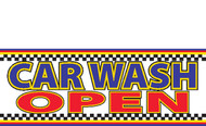 Car Wash Open Vinyl Banner Sign Style 1500