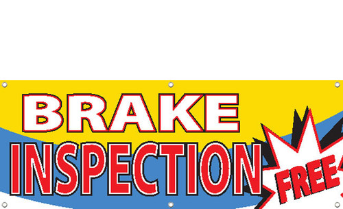 Free Brake Inspection Banner Sign 2500