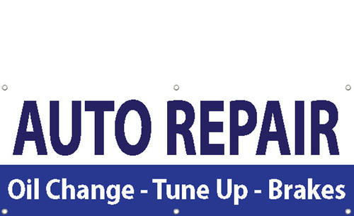Auto Repair Multi-Color Vinyl Banner Sign