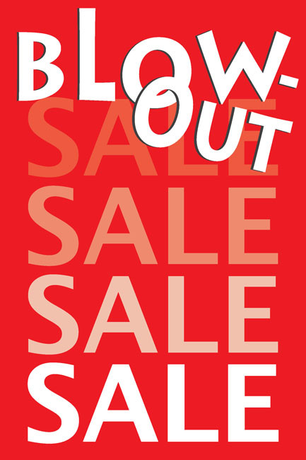 Blowout Sale Posters Style1300