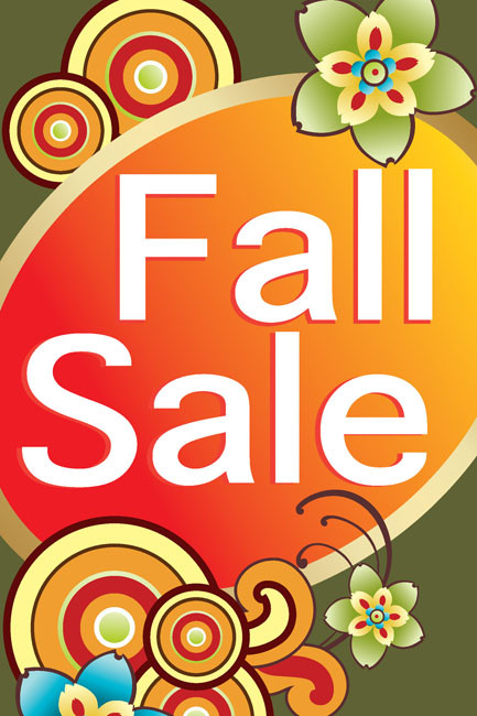 Fall Sale Window Poster Sign Style1100
