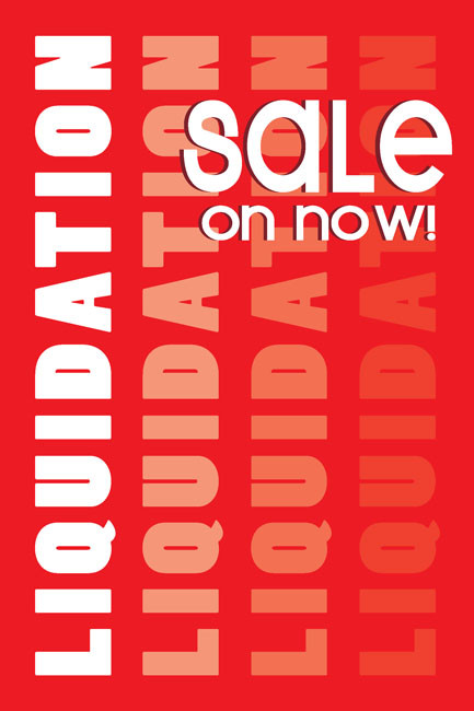 Liquidation Sale Window Posters Style1300
