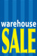 Warehouse sale advertising window sign poster style 1100