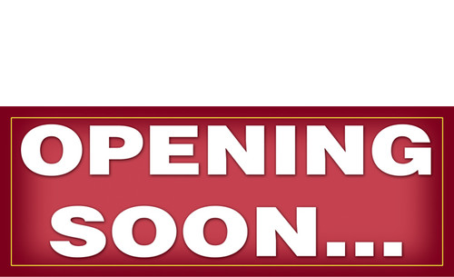 Opening Soon Banner Sign Style 1000