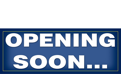 Opening Soon Banner Sign Style 1100