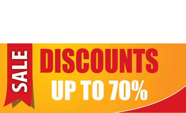 discount sale banner sign