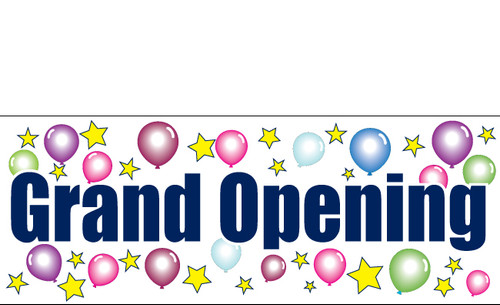 Grand Opening Outdoor Banner Sign Style 3400