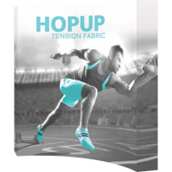 Hopup 8ft curved full graphic 3x3 with Endcaps