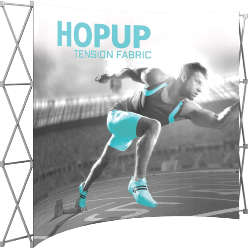 Hopup 10ft curved full graphic 4x3 without Endcaps