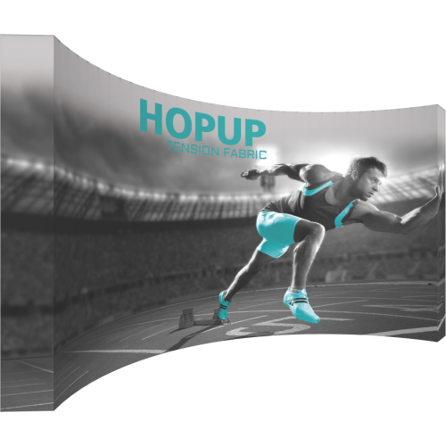 Hopup 15ft curved full graphic 6x3 with Endcaps