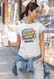 Women wearing a custom printed t-shirt