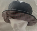 Green Shower Proof Hat with Beige  Check Brim