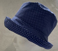 Royal Blue Showerproof Bucket Hat With Small White Spots