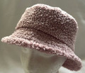 Dusky Pink Boucle Fleece Bucket Hat