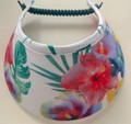  Tropical Hibiscus on white background Jumbo Peak Flexi Visor