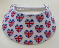 Union Jack Heart Pattern Jumbo Peak Flexi Visor