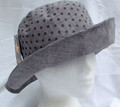 Grey Spotty Sun Hat