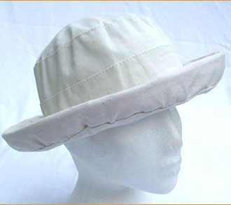 Cream Linen Cotton Sun Hat - Hats and Visors by Sunwiser