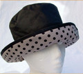 Black Wax Hat Stone background with  Black Spots 