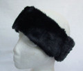 Black Faux Fur Reversible Headband