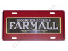 FA005-LP Farmall McCormick License Plate (Red)