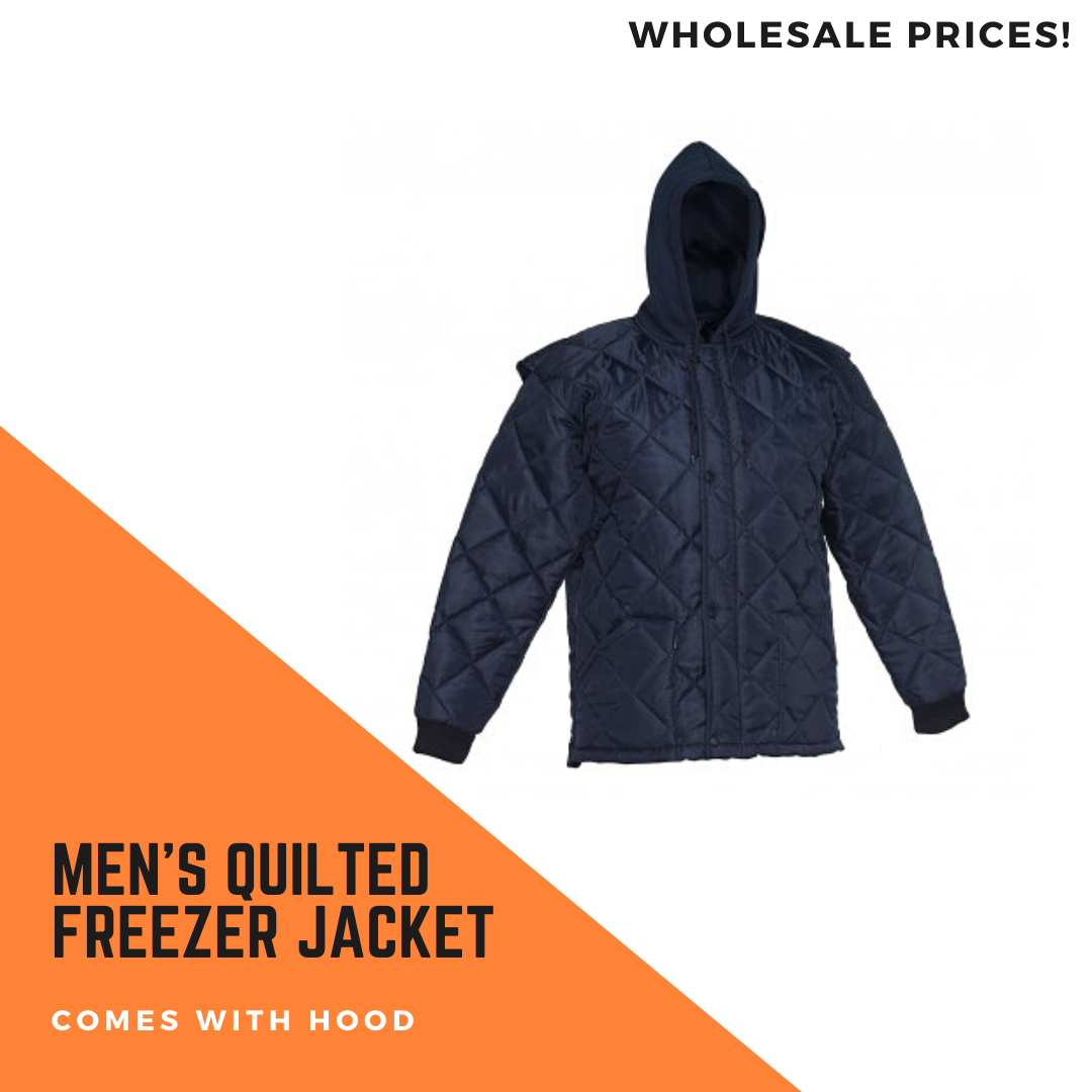 Men's Quilted Freezer Jacket (With Hood) SafetyApparel.ca